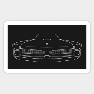 1966 Pontiac GTO - front stencil, white Magnet